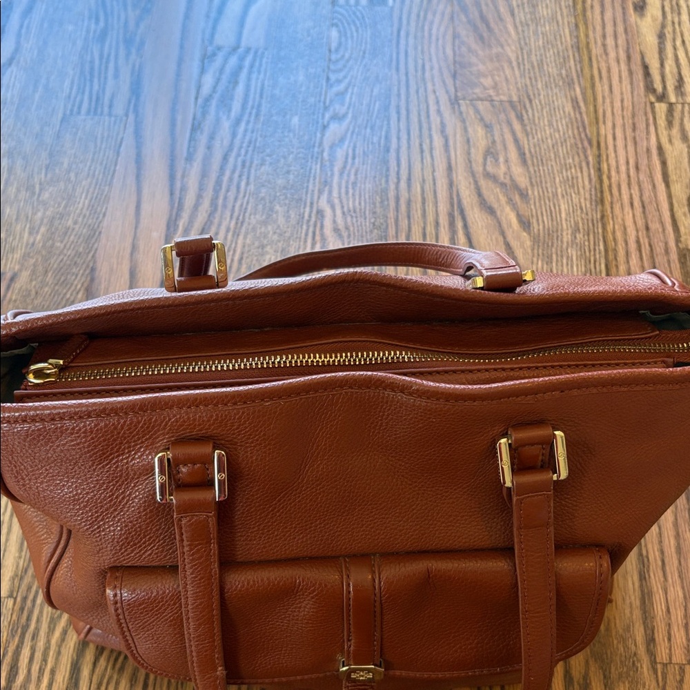 Tory Burch large brown pebbled leather shoulder bag/purse - Picture 14 of 16